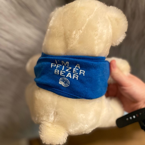 RARE vintage pfizer I care I share plush bear - Picture 3 of 5